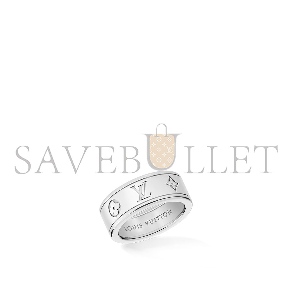 LOUIS VUITTON LES GASTON VUITTON SMALL RING - WHITE GOLD Q0H43H